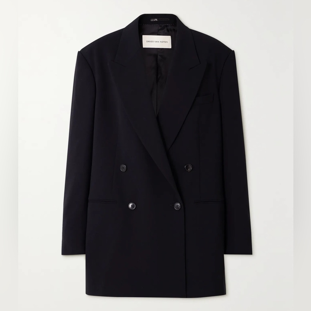 Dries Van Noten Crepe double breasted blazer